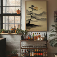 Solitary Pine Greets Rising Sun