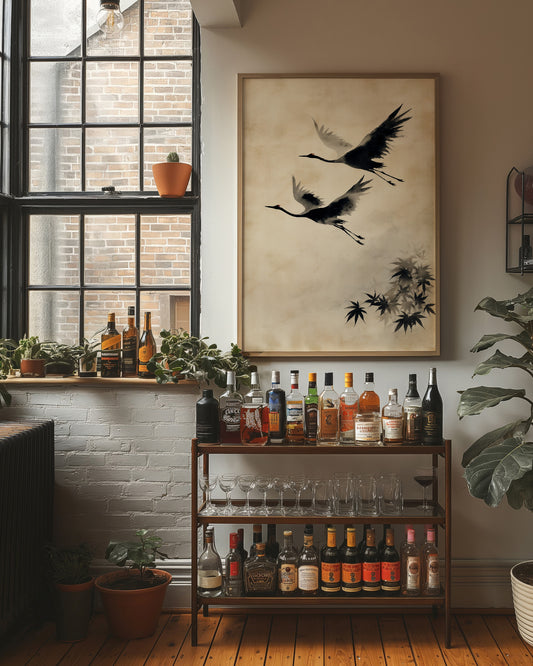 Cranes Paint Their Morning Dance