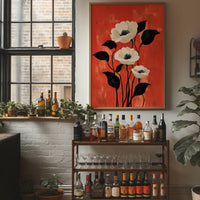 White Poppies Dance On Coral