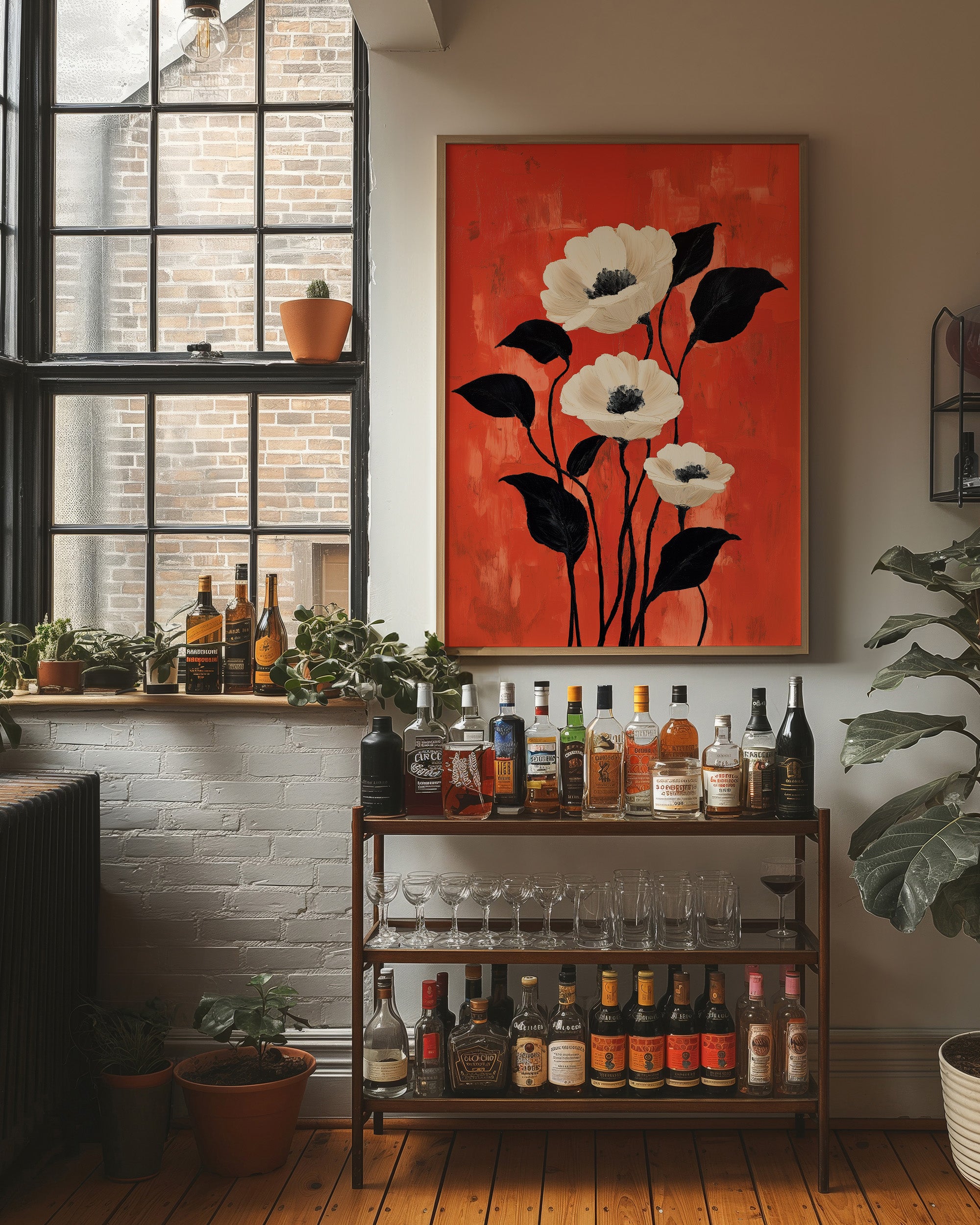 White Poppies Dance On Coral