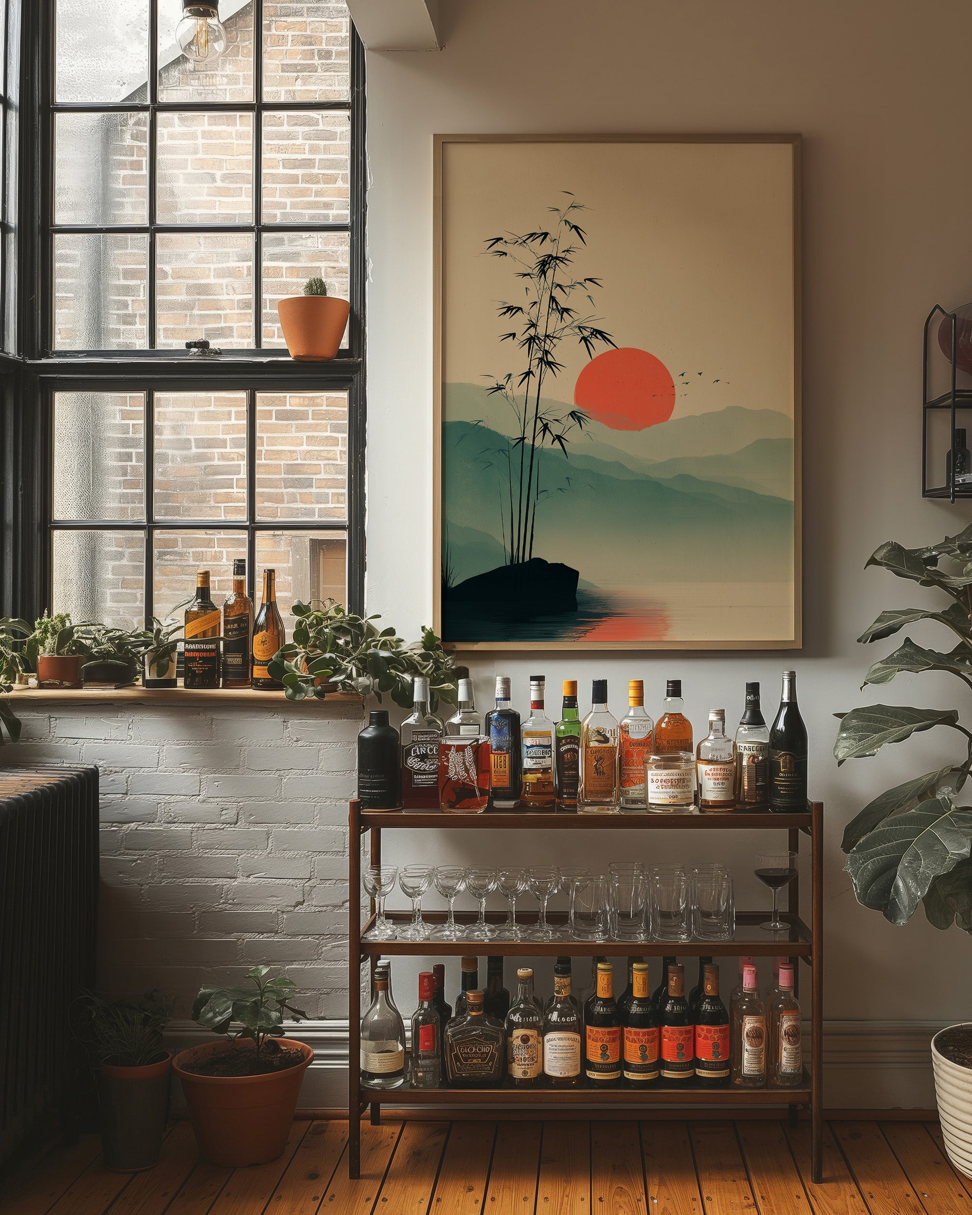 Bamboo Bends Toward Rising Sun