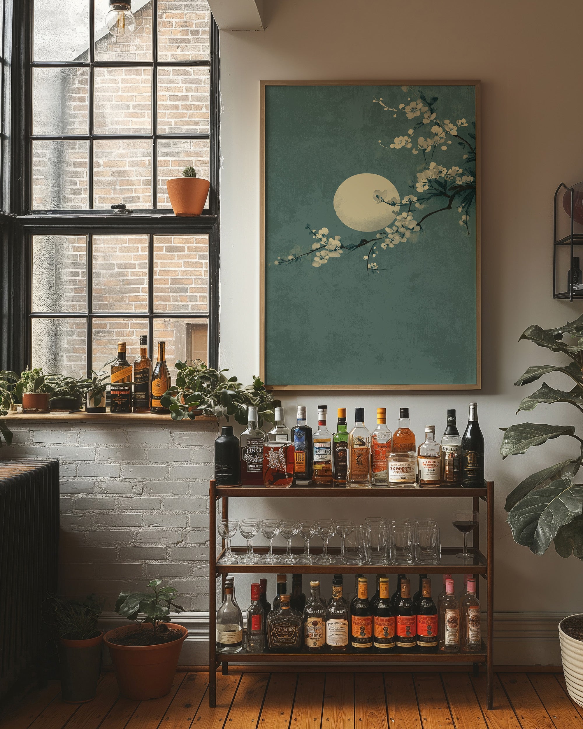 Cherry Blossoms Dance Under Moonlight