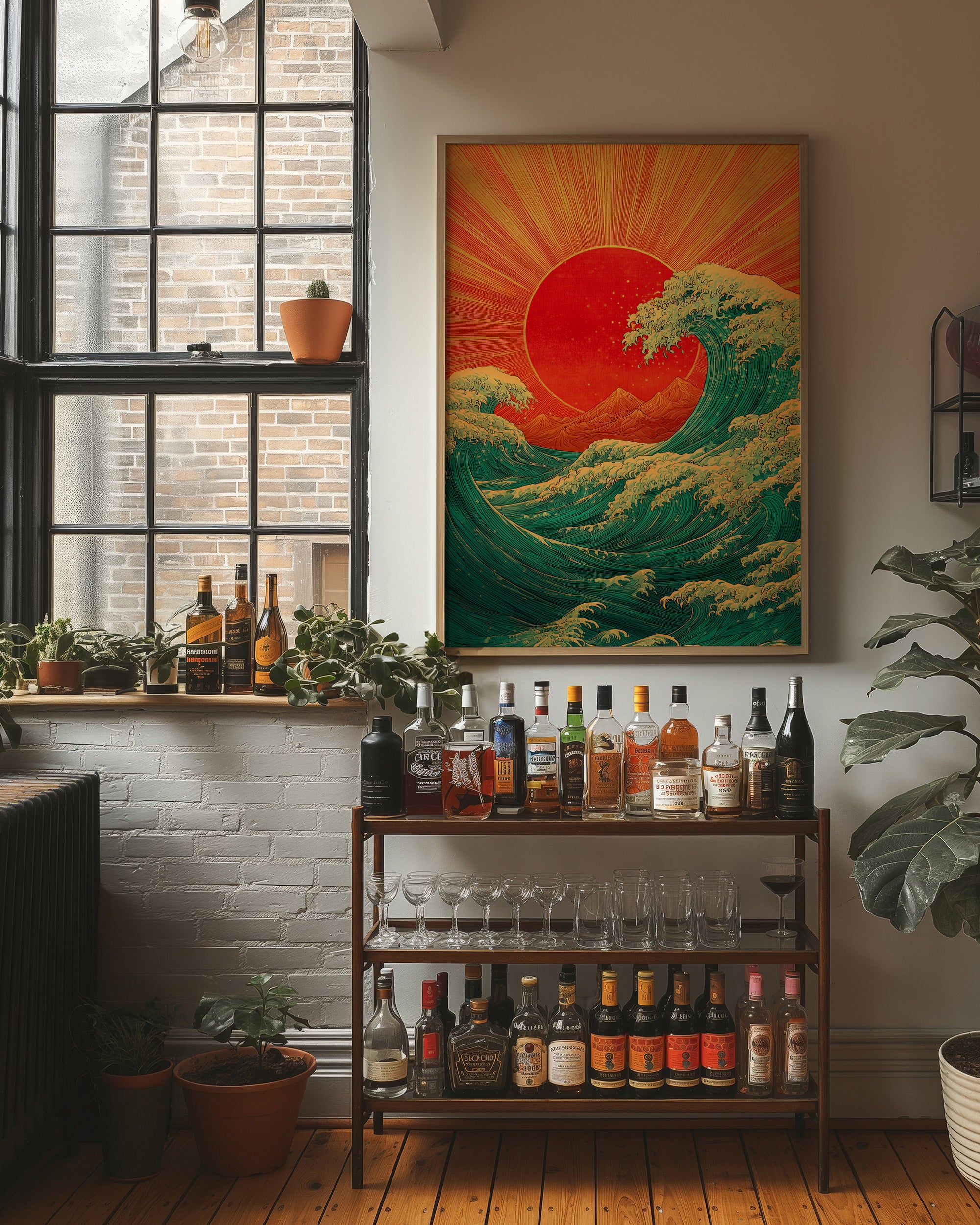 Ocean Waves Chase Rising Sun