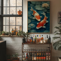 Koi Dance Below Lotus Light