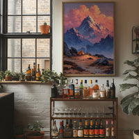 Lone Tent Under Crimson Peaks