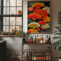 Coral Blooms Dance Against Midnight