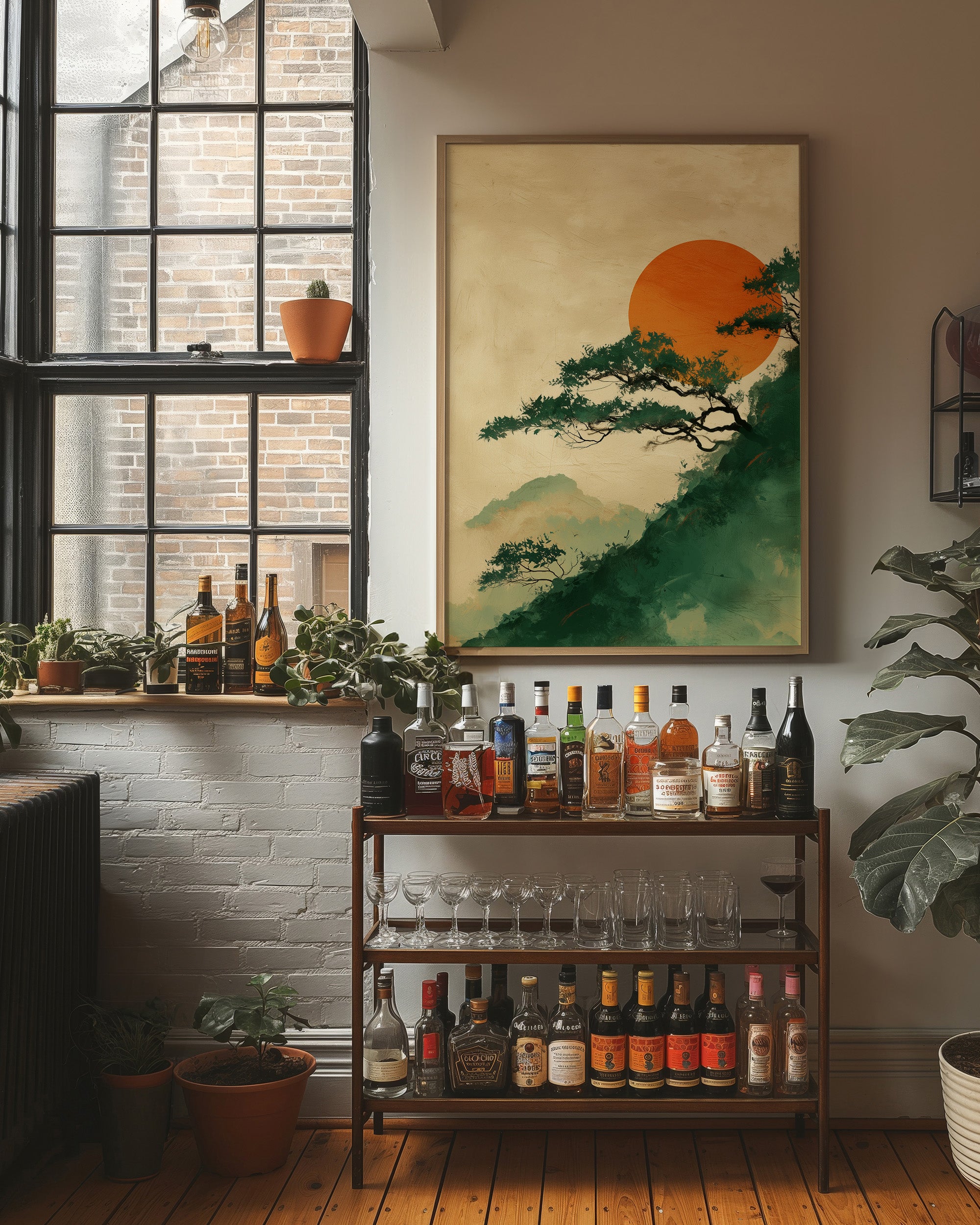 Pine Branches Reach For Rising Sun