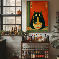 Midnight Ramen With Curious Cat