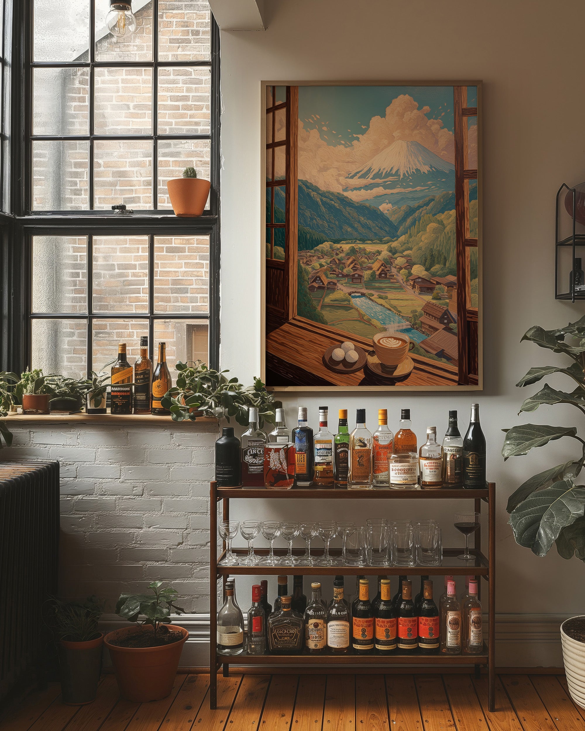 Morning Coffee Views Mount Fuji