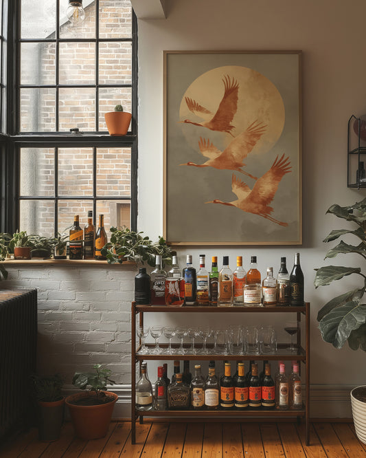 Cranes Dance In Golden Light