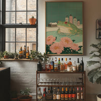 Frog Tales Among Peony Blooms