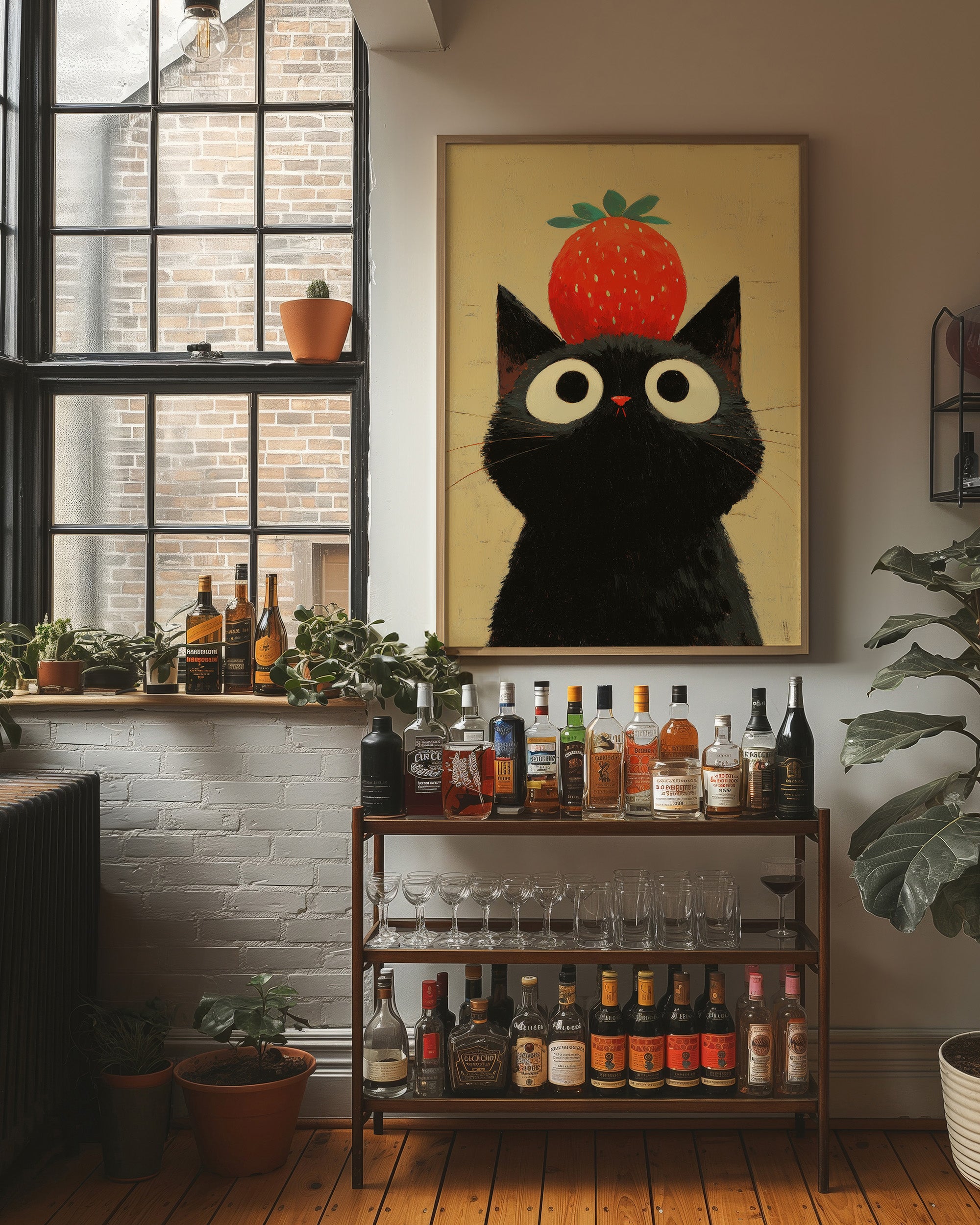 Black Cat Dreams Of Strawberry Days