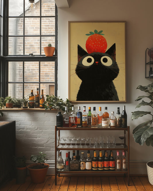 Black Cat Dreams Of Strawberry Days