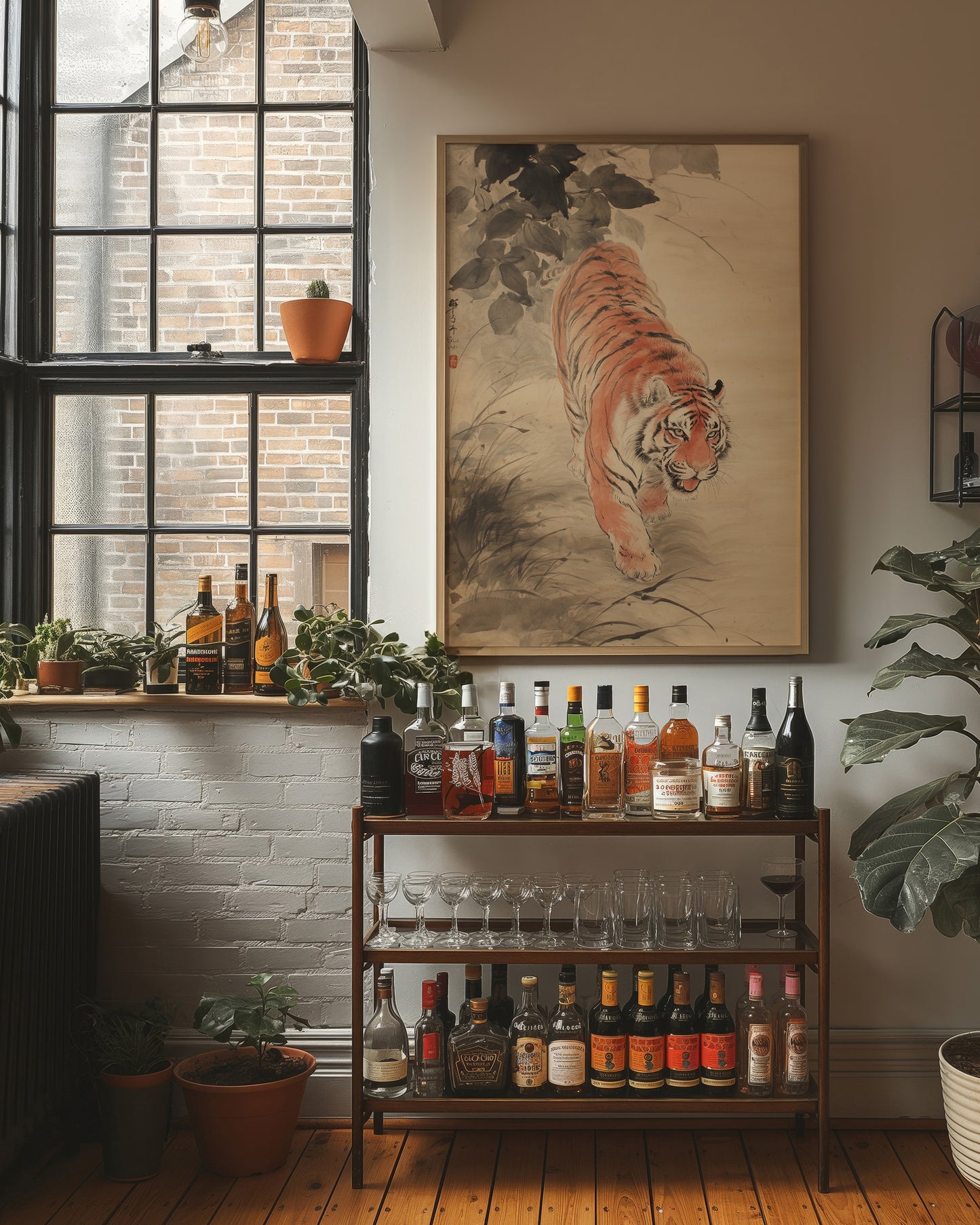 Silent Steps Through Misty Bamboo