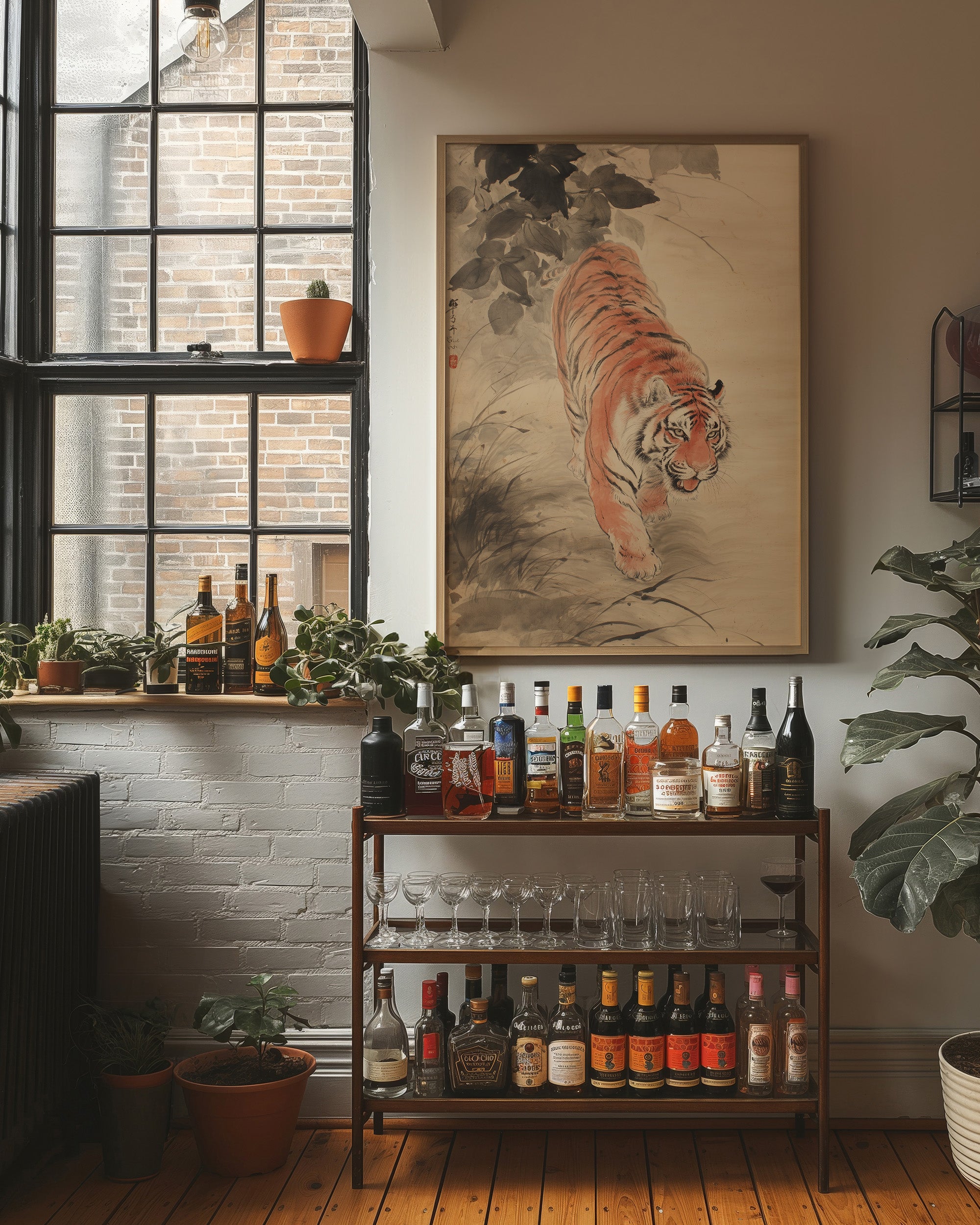 Silent Steps Through Misty Bamboo