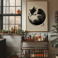 Sleeping Cat Finds Zen Peace