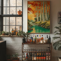 Birch Grove Mirrors Autumn's Fire