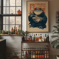 Wise Frog Savors Midnight Ramen