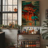 Rainy Steps At The Temple Gate