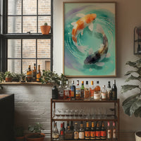 Koi Circle Their Turquoise Dreams