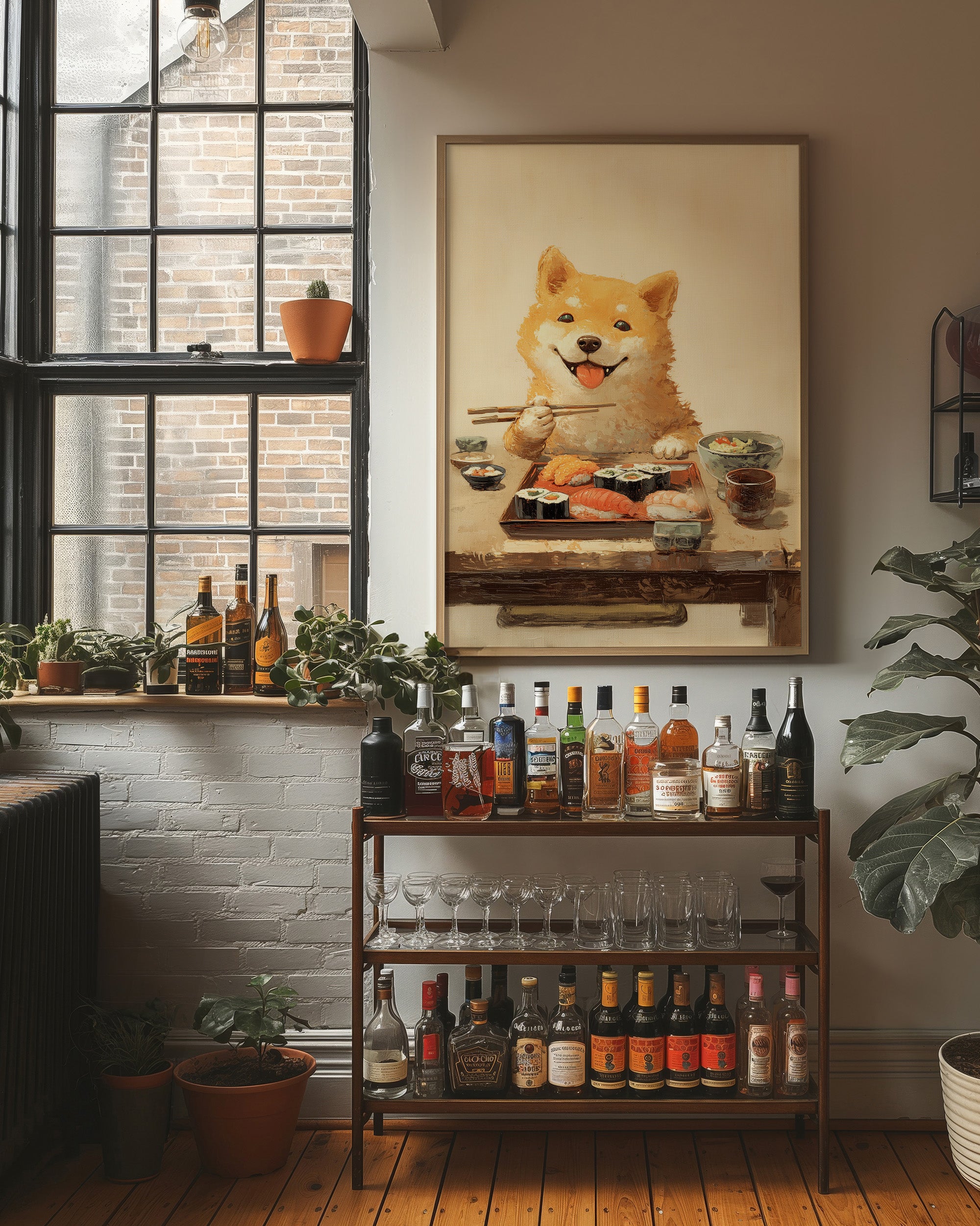 Sushi Night With Happy Shiba