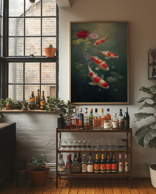 Koi Dance Among Lotus Dreams