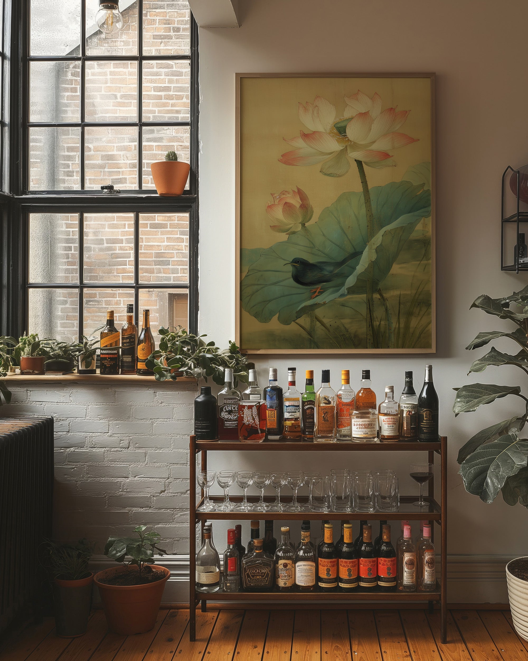 Lotus Blossoms Guard Their Secret Bird