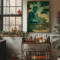 Jade Buddha Beneath Golden Clouds