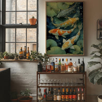 Koi Dance Below Lily Shadows