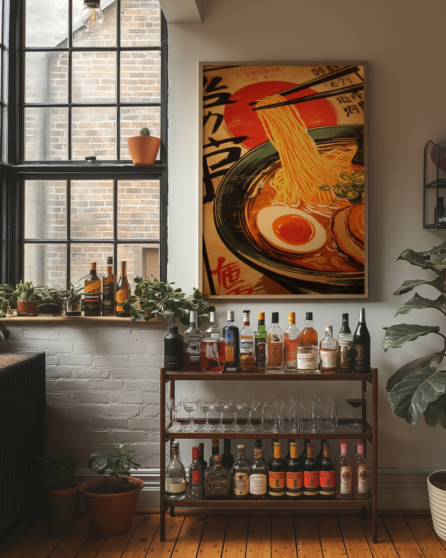 Golden Noodles Dance In Sunset Bowl