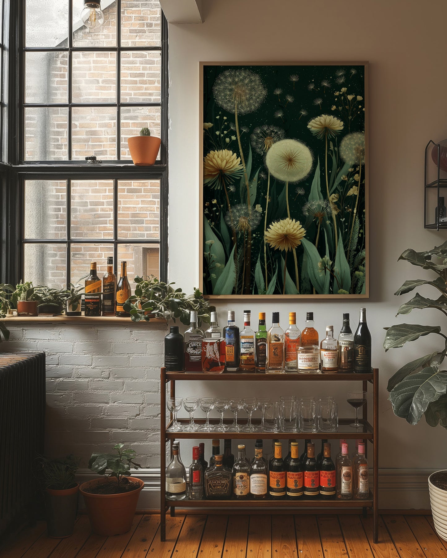 Dandelions Dance Under Midnight Stars