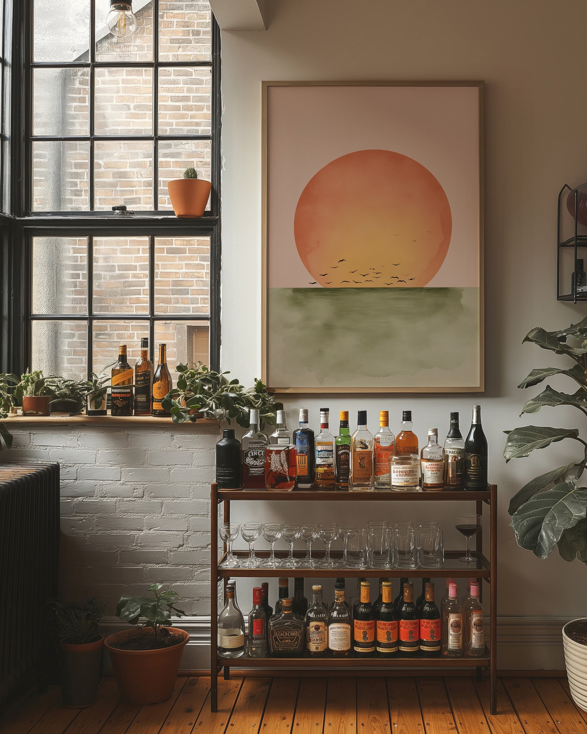 Birds Circle The Coral Dawn