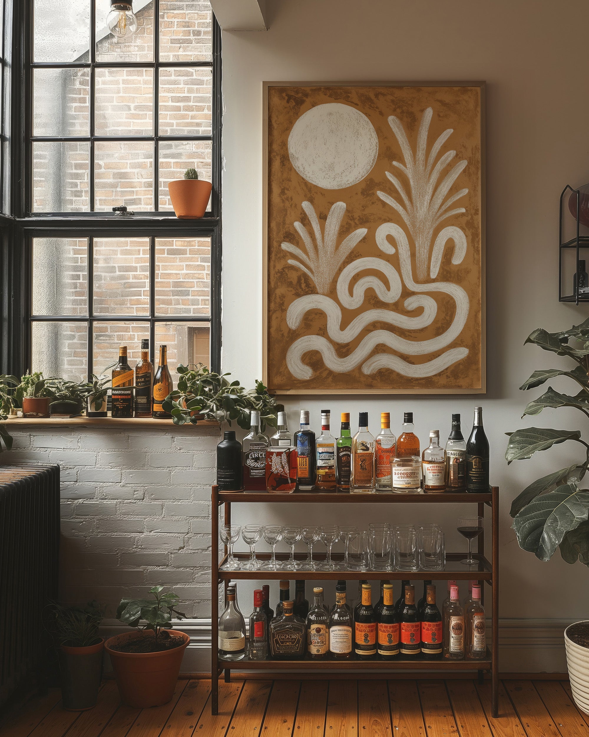 Moonlit Waves Dance In Sepia