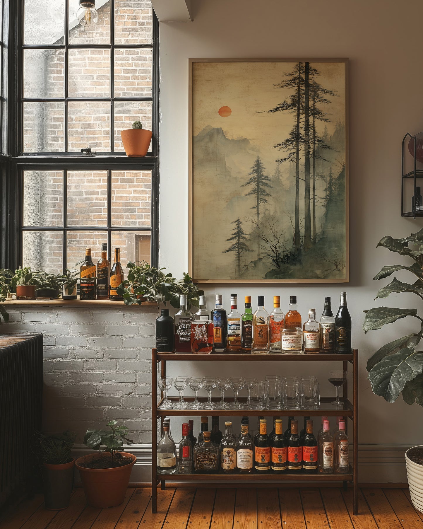 Tall Pines Meet Rising Sun