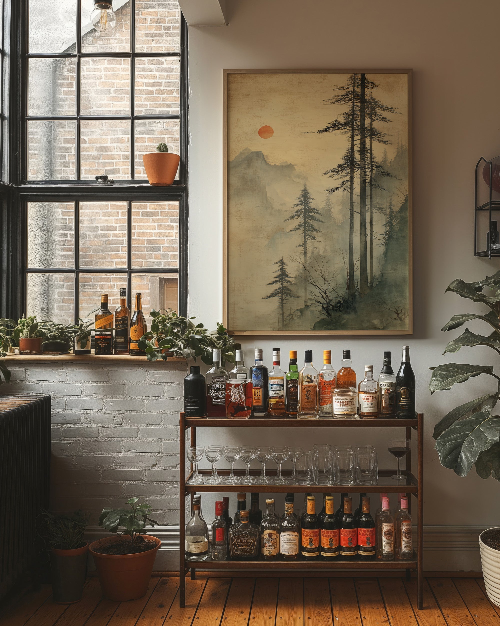 Tall Pines Meet Rising Sun