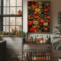 Midnight Garden Blooms In Fire