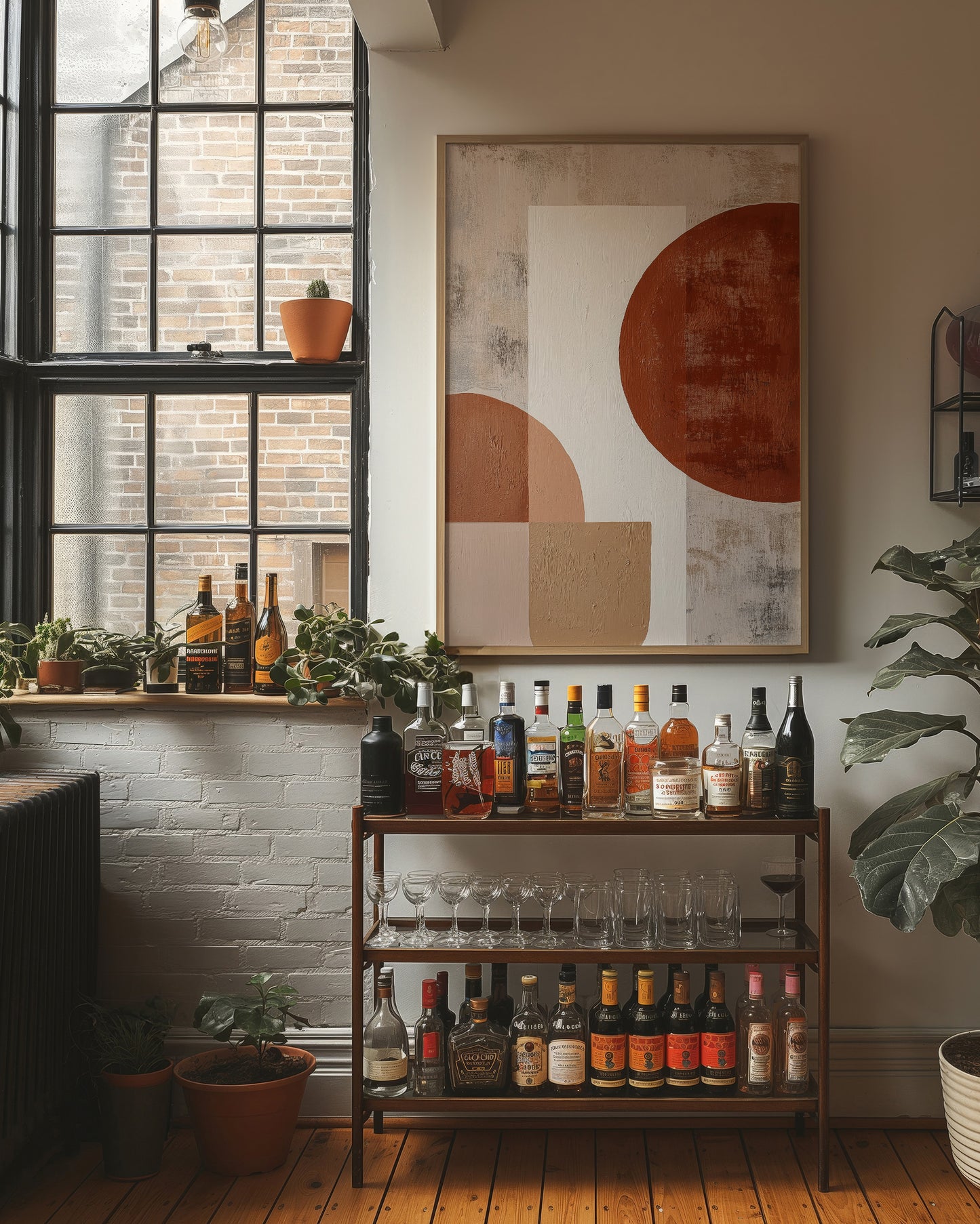 Terracotta Moons Shape Morning Light