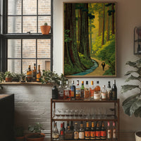 Wanderer Among Ancient Forest Giants