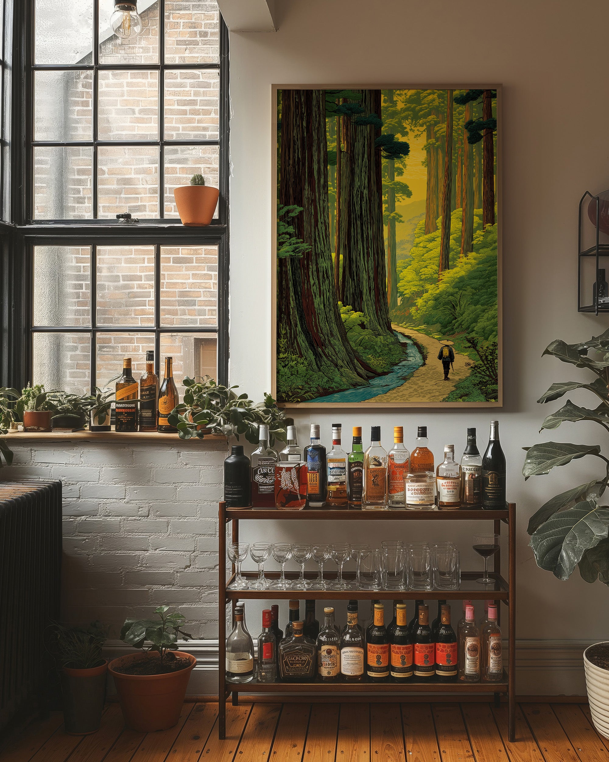 Wanderer Among Ancient Forest Giants