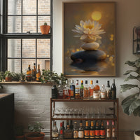 Sacred Lotus Bathes In Golden Light