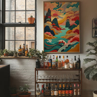 Ocean Dreams Paint Mountain Peaks