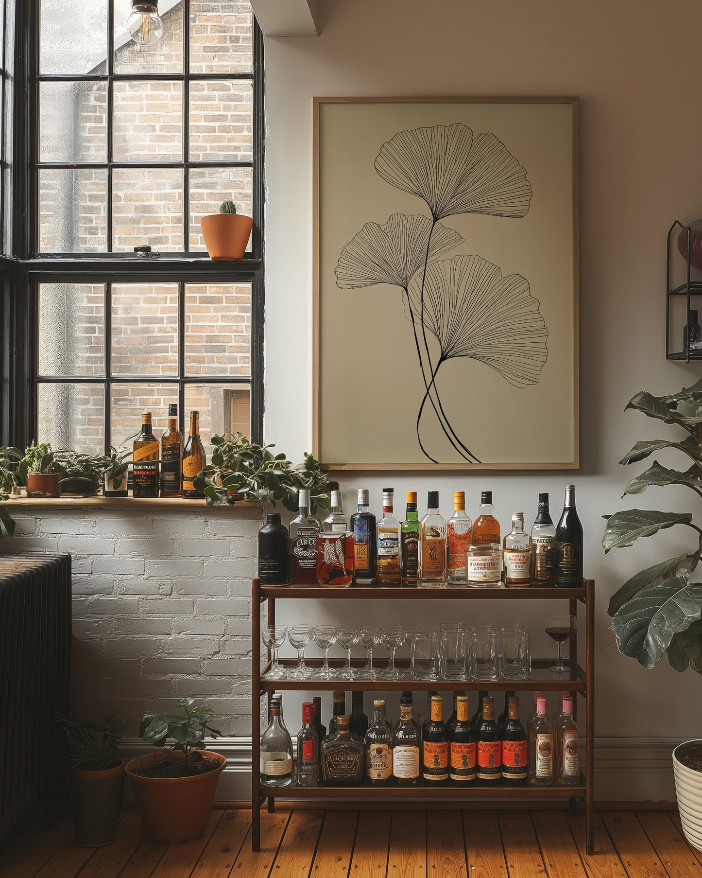 Ginkgo Lines Dance In Morning Light