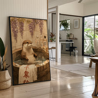 Otter's Bath Under Wisteria Blooms