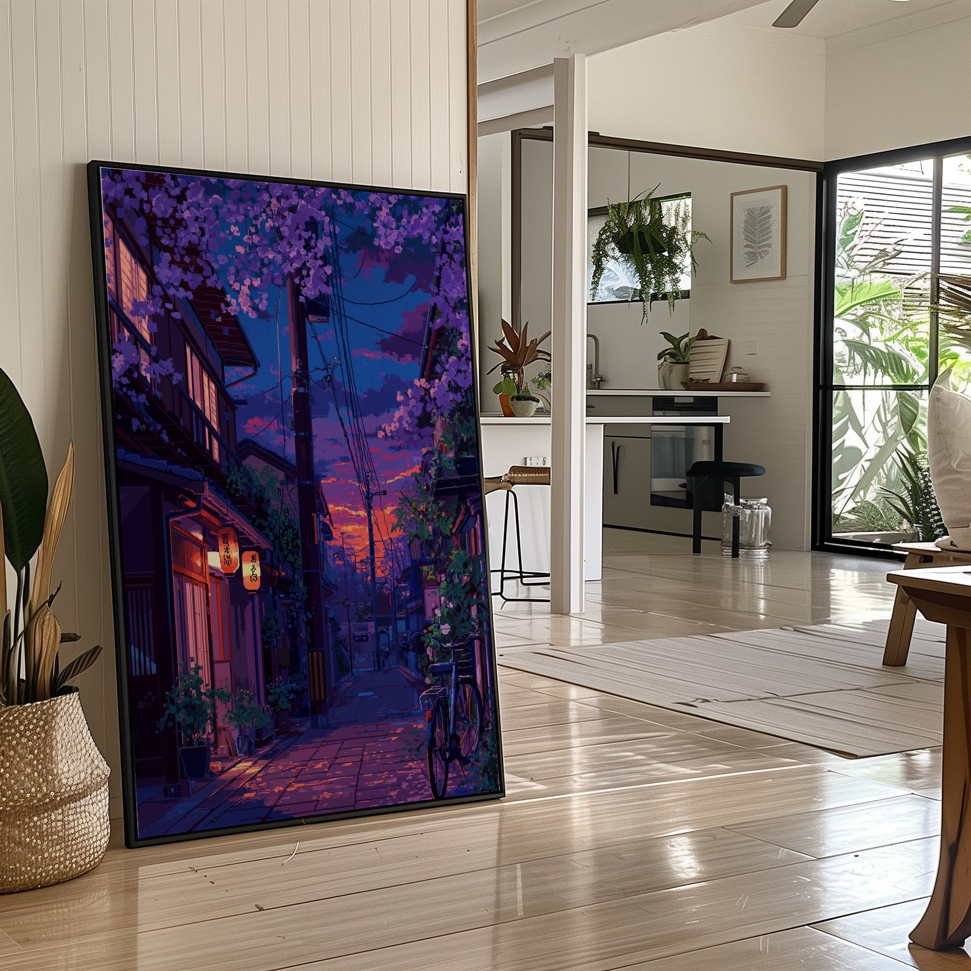 Cherry Blossoms Paint The Twilight Street