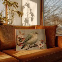 Songbird Rests Among Cherry Blossoms