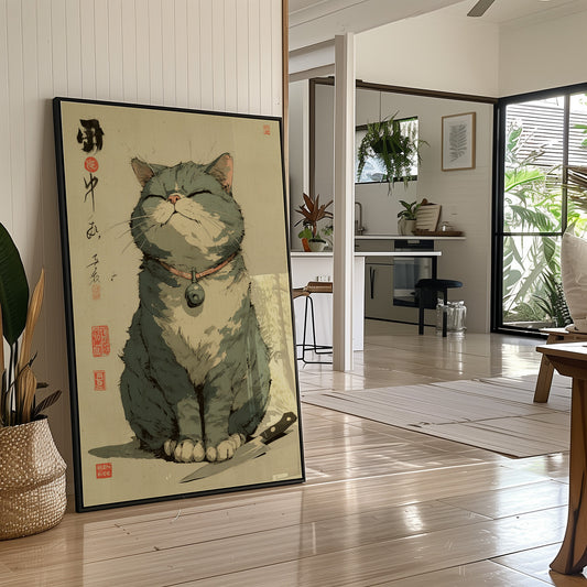 Smiling Cat Guards The Spirits Bar