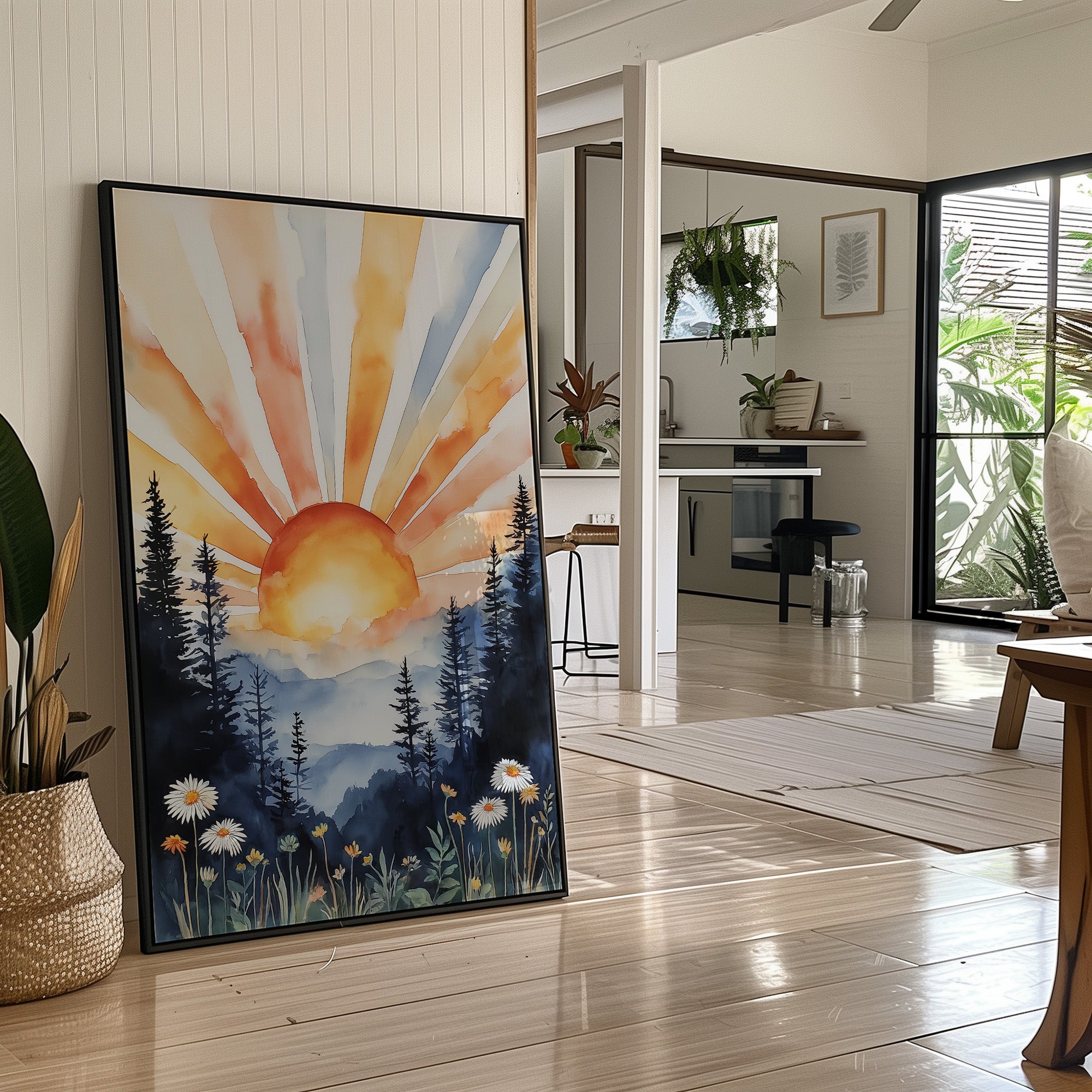 Daisies Dance At Mountain Dawn