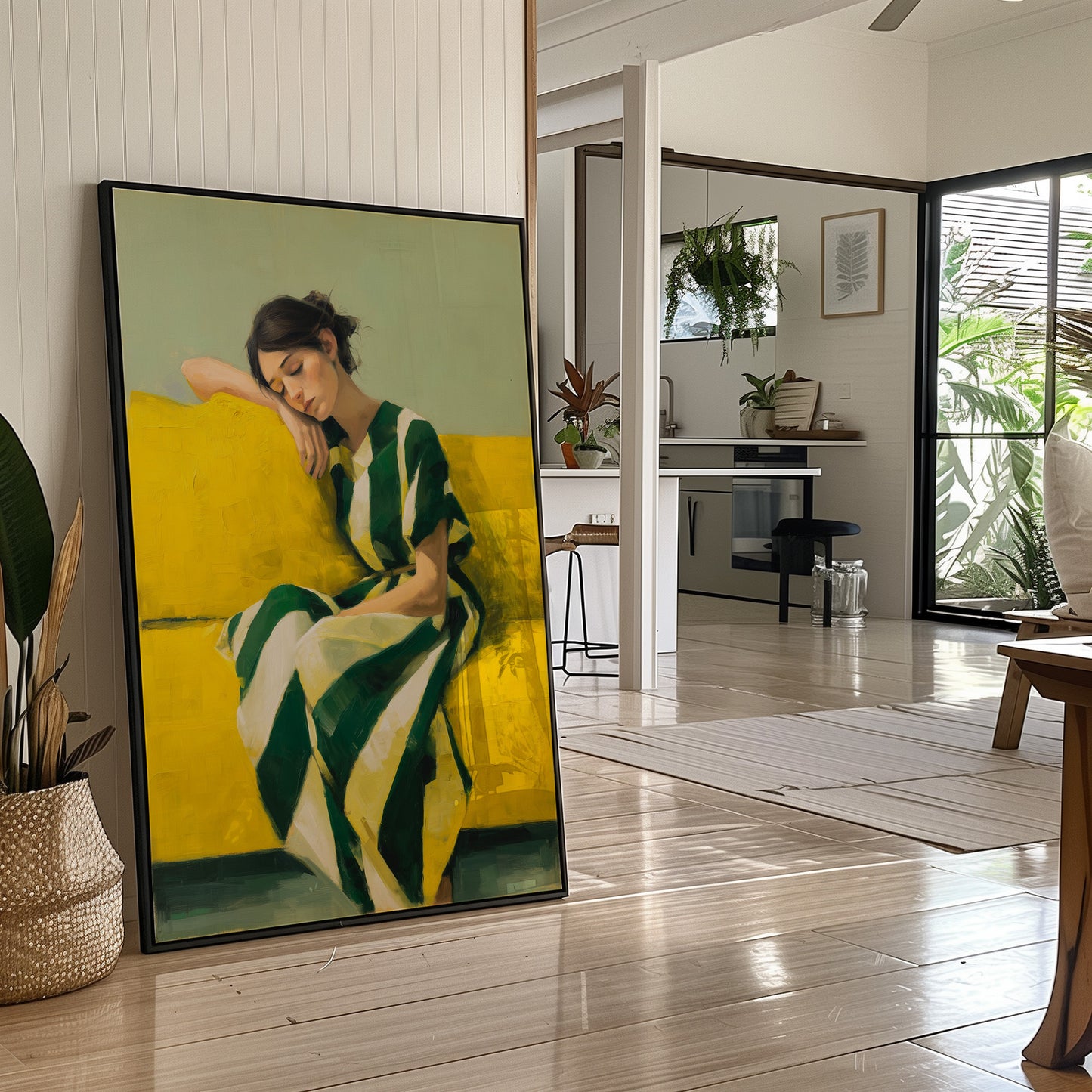 Sunlit Rest In Emerald And Gold