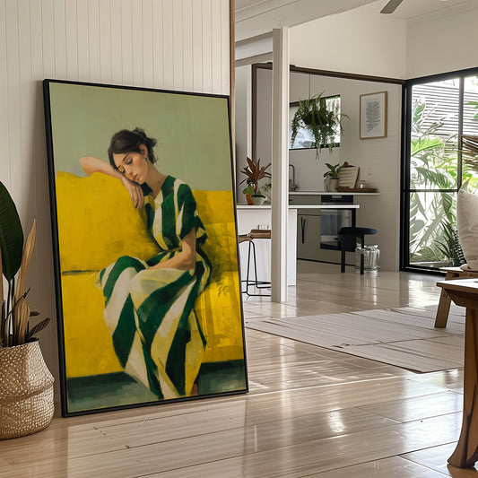 Sunlit Rest In Emerald And Gold