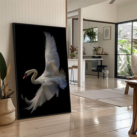 White Swan Graces The Night Bar